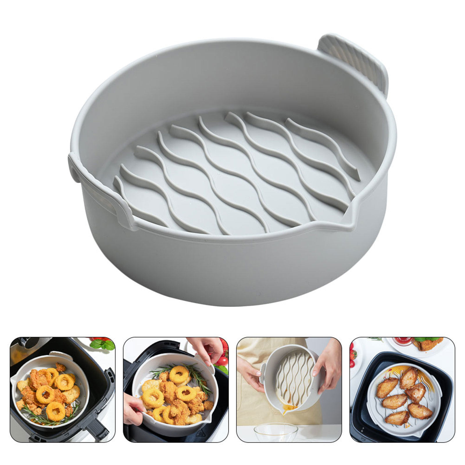 Air Fryer - Air Fryer için Silikon Kaplama, Yapışmaz,