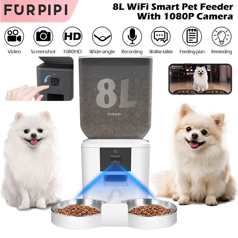 Kitchen Appliances Video - 8L Otomatik Kedi Besleyici, 1080P Kamera