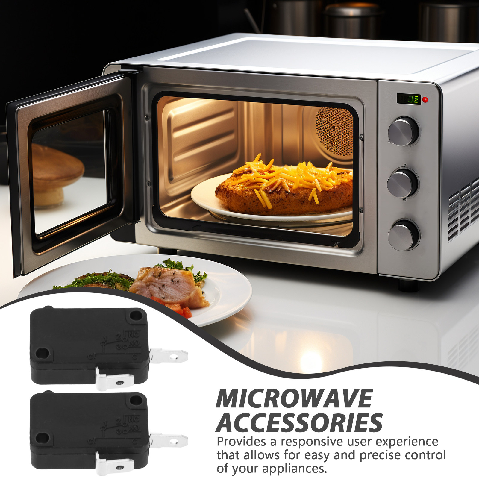 Microwave Oven - 2 Adet Mikro Anahtar, Normalde Açık,