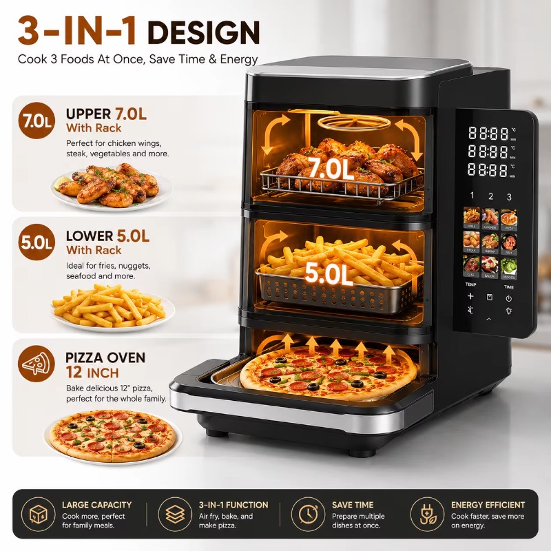 Elektrikli Hava Fritözü, Pizza - Air Fryer incelemesi ve fiyatı